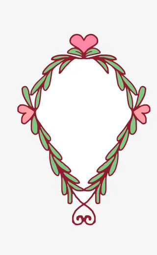 清新唯美线条边框免抠