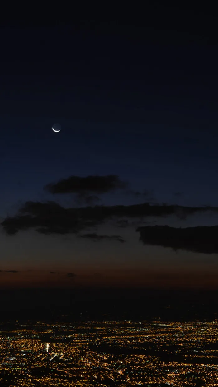 夜晚星空城市APP手机端H5背景高清
