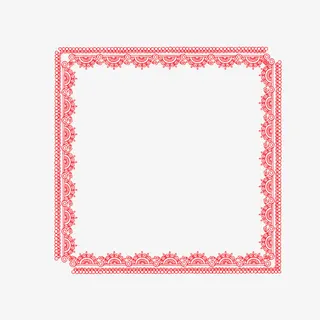 红色边框图案免抠