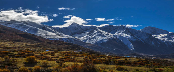 美丽的西藏来古冰川风景旅游海报背景图高清