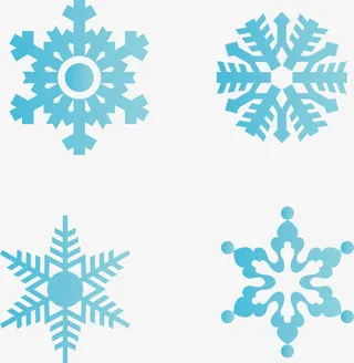 雪花飘飘矢量漫天飞雪素材免抠