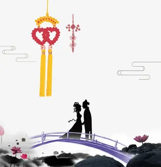 七夕影楼海报背景