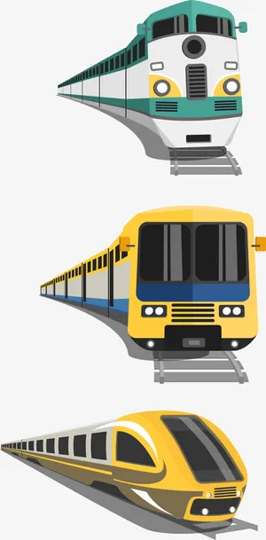 矢量手绘火车头免抠