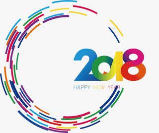 矢量彩色艺术字免抠