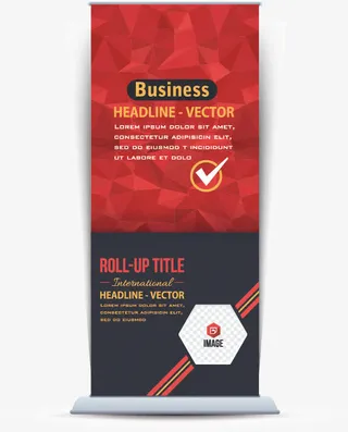 折页易拉宝矢量素材免抠