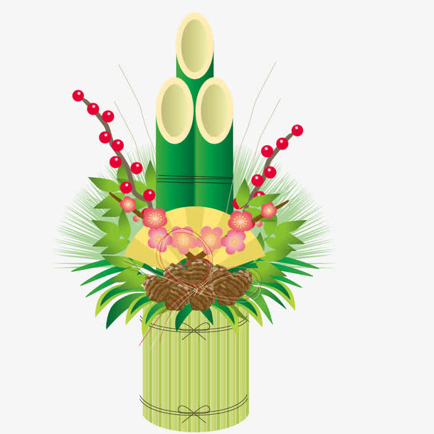 卡通开业装饰花篮Png免抠