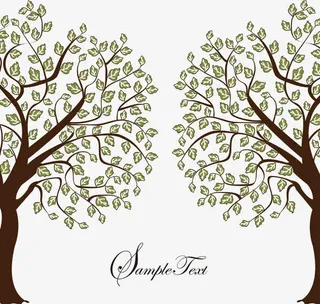 卡通手绘春天小树免抠