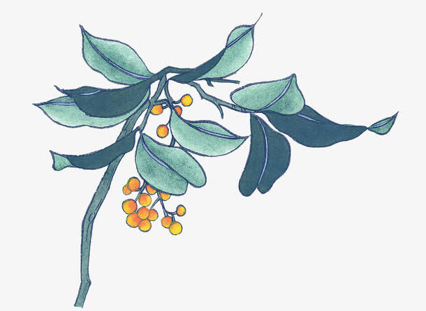 卡通桂花免抠