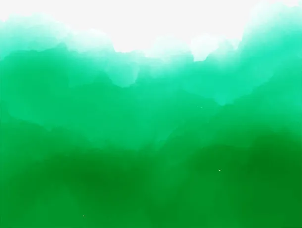草绿色水彩晕染免抠