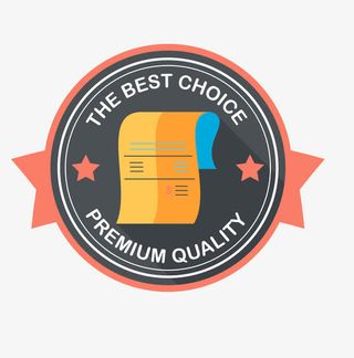 圆形灰色发票单标签免抠