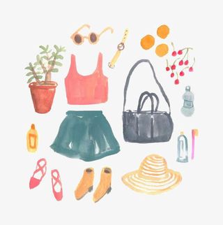 创意女生搭配免抠