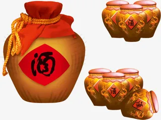 传统技艺酿酒酒坛免抠
