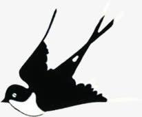 端午节黑色燕子免抠