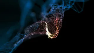 蓝红色树叶光效壁纸免抠