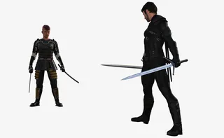 游戏3D无背景人物