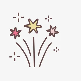 变化的流星花火图标免抠