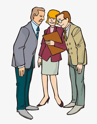 公司员工交谈场景免抠