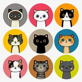 卡通猫咪插画免抠