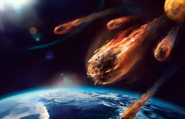 燃烧的陨石宇宙银河系免抠