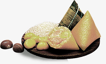 糯米粽子食物端午古典免抠