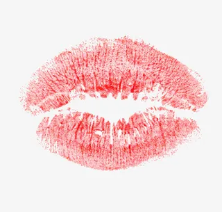 简约红色唇印PNG免抠