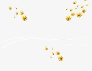 飞舞的金币免抠