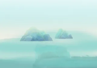 国潮背景山水高清