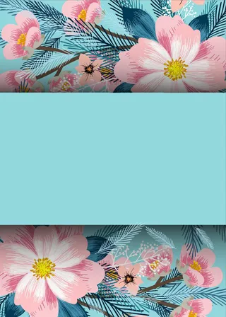 唯美花朵邀请函背景图高清