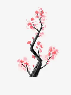 入冬冷傲风雪梅花盛开10免抠