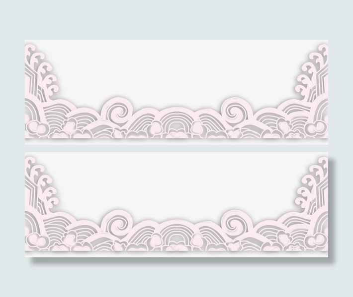 白色新年装饰浪花免抠