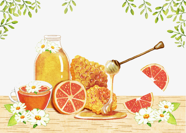卡通蜂蜜免抠