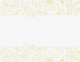 黄色线条海浪免抠