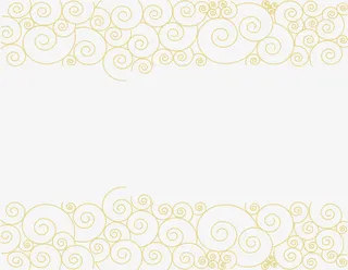 黄色线条海浪免抠