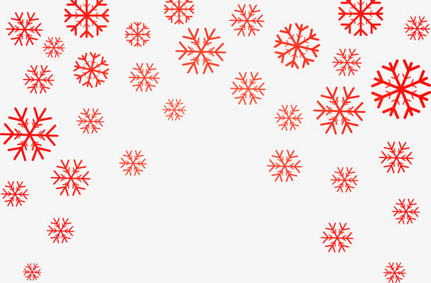 红色雪花圣诞元旦双节钜惠免抠