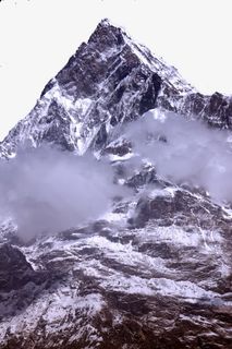 喜马拉雅山顶插图元素免抠