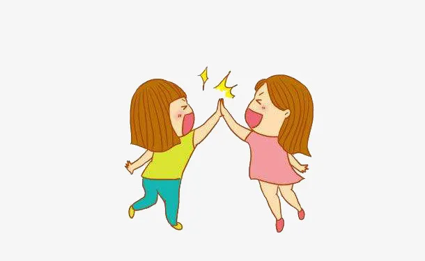 朋友相逢见面开心免抠