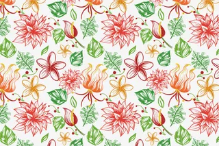 矢量手绘小花背景