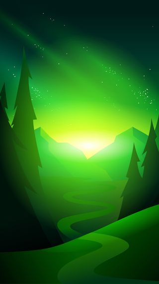 绿光森林H5背景高清