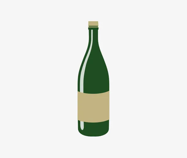 透明玻璃啤酒瓶矢量图免费下载免抠
