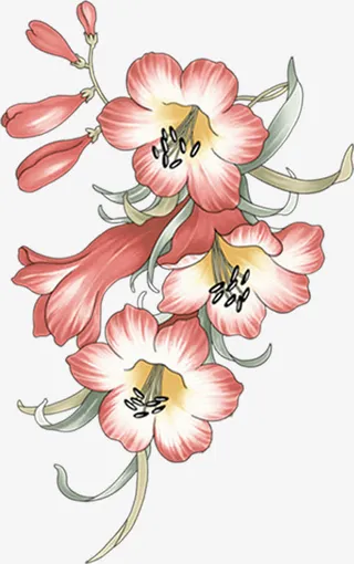 绘画花卉惬意海报免抠