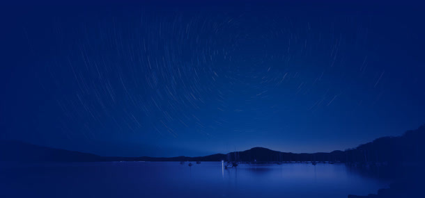 蓝色夜幕星座流星雨免抠