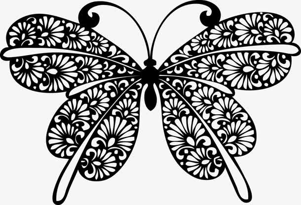 蝴蝶抽象矢量素材免抠