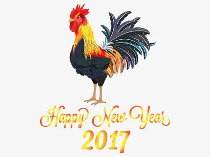 2017鸡年海报标签免抠