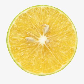 切开的青皮皇帝柑柑橘手剥橙橙子免抠