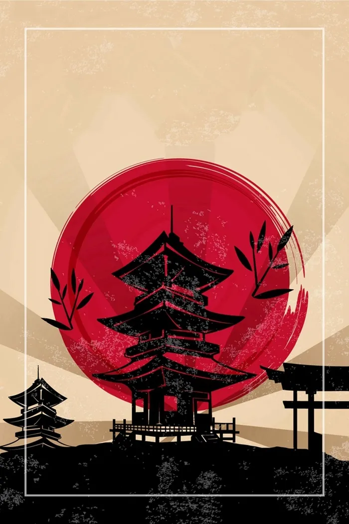 日式日本旅游文化背景高清