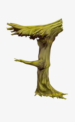 矢量C4D木头创意数字7免抠