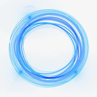 蓝色环形光效免抠