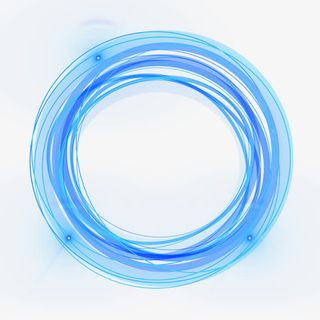 蓝色环形光效免抠