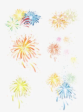 节日卡通烟花免抠