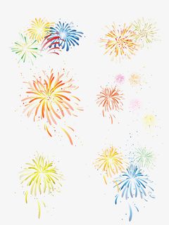 节日卡通烟花免抠 节日卡通烟花免抠